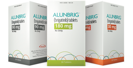 ALUNBRIG® (brigatinib) packaging.