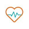 Heart rate icon.
